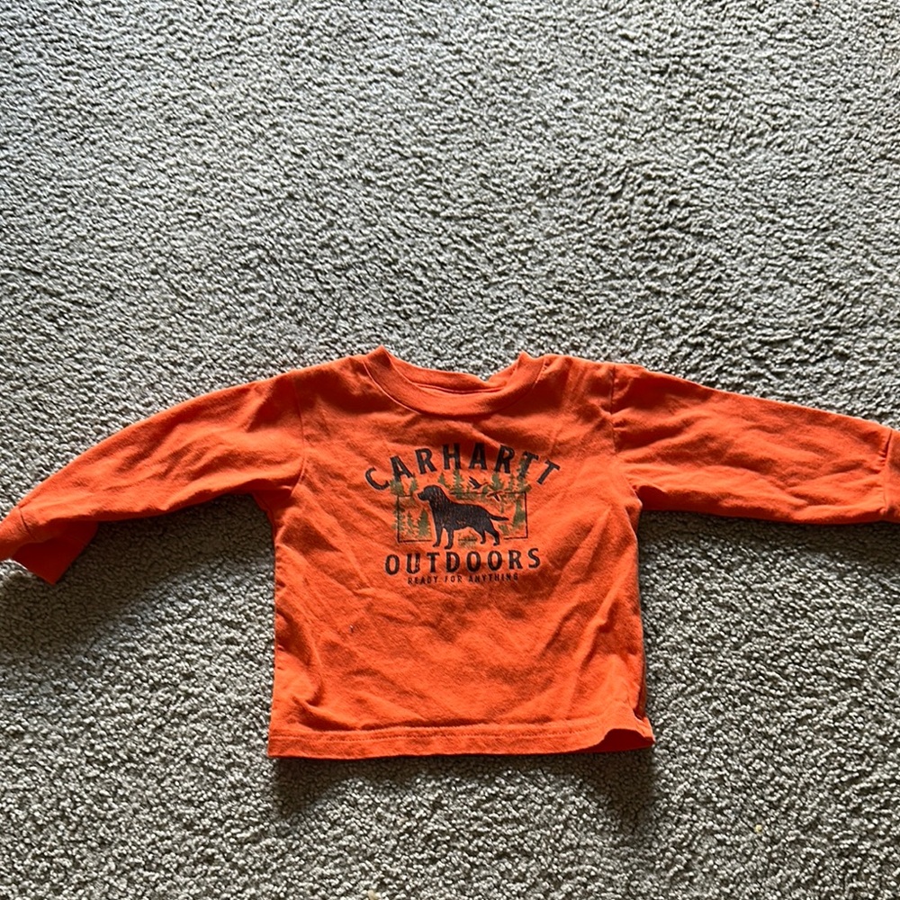 Carhartt Orange Long Sleeve Tee for Safety